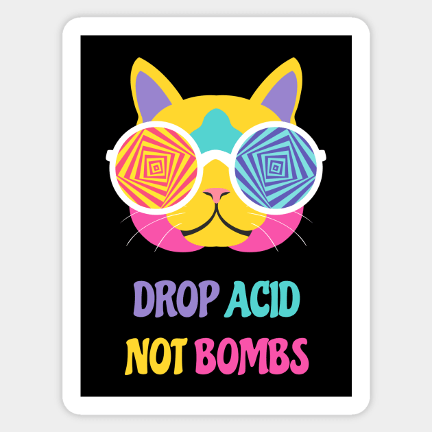 Drop Acid Not Bombs Sticker by sqwear